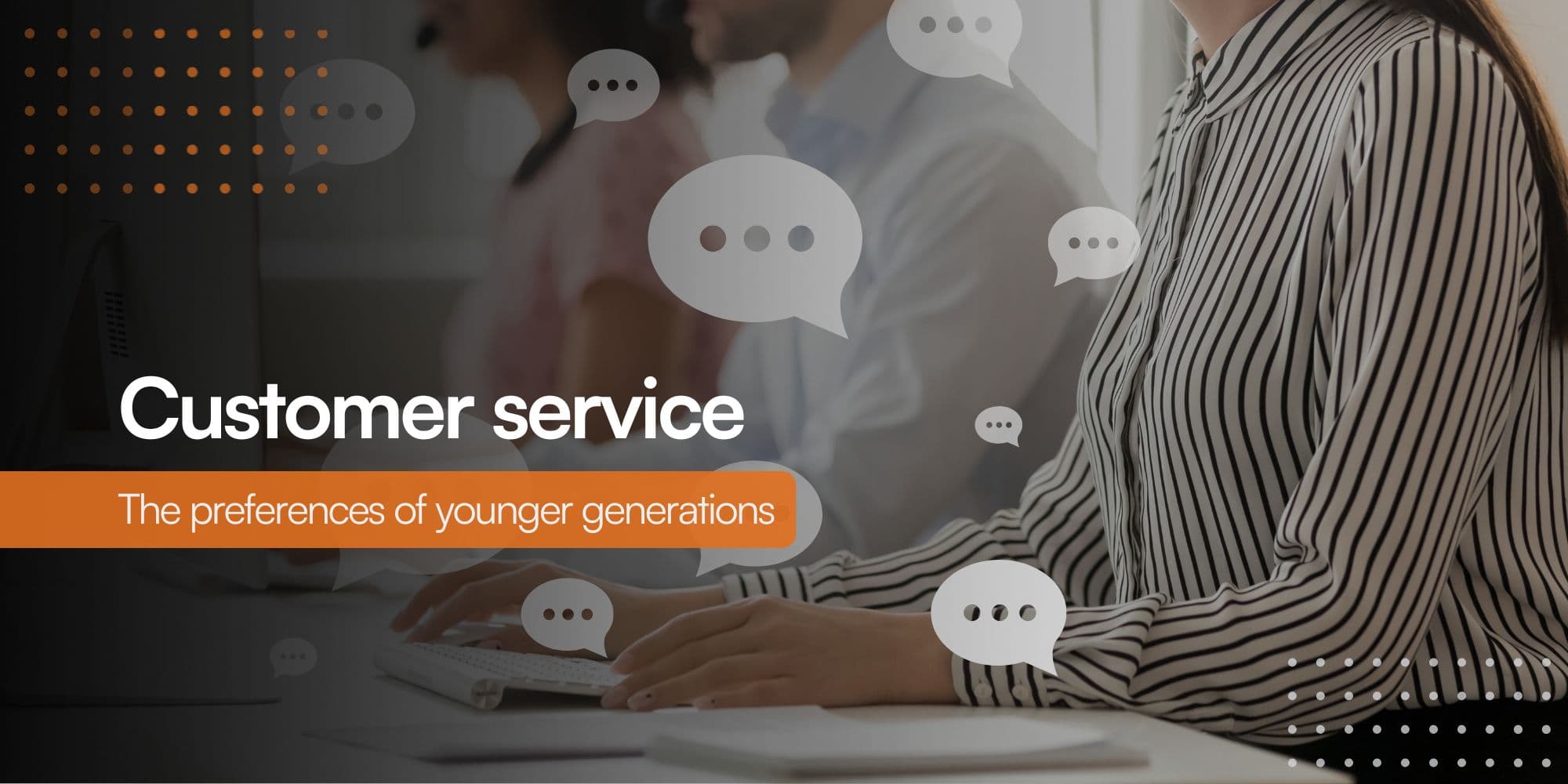 Customer service representatives operating via live chat and phone support.